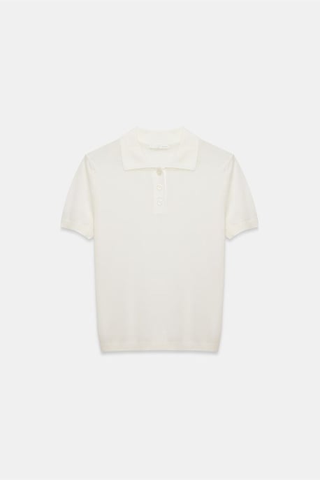 Damen Polo-Kragen Bluse mit Knöpfen - Image 5