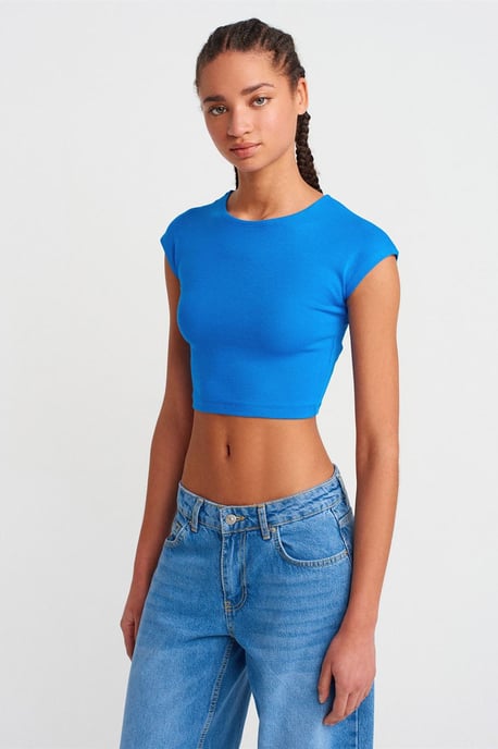 Slim Fit Cropped Jerseytop - Image 1