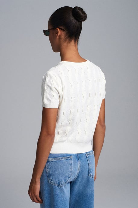 Strukturiertes Ripp-Crop-Top - Image 2