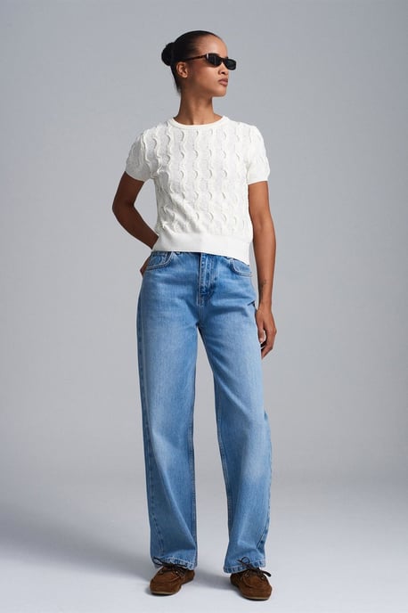 Strukturiertes Ripp-Crop-Top - Image 4
