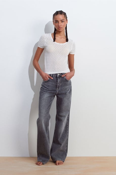 Strukturierte Schmal geschnittene Bluse mit Schleifen-Detail - Image 5
