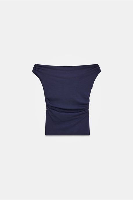 Damen Off-Shoulder Slim-Fit Jersey Bluse - Image 6