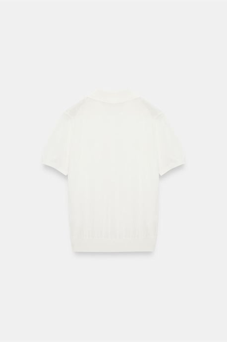Slim Fit Polo-Kragen-Strickbluse - Image 6