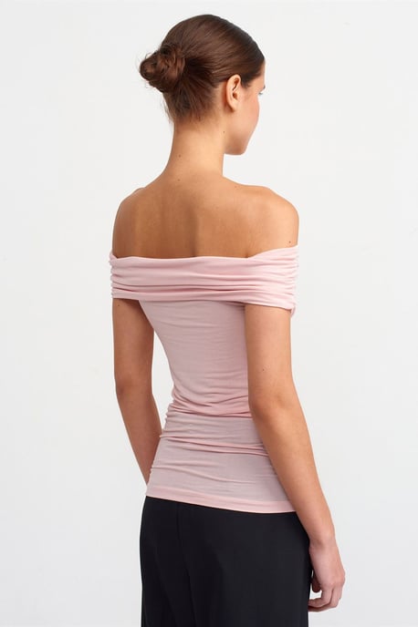 Schulterfreie Slim-Fit-Jersey-Bluse - Image 2