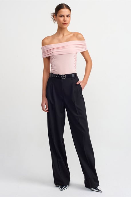 Schulterfreie Slim-Fit-Jersey-Bluse - Image 3