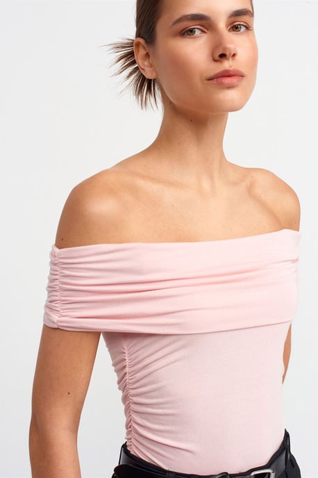 Schulterfreie Slim-Fit-Jersey-Bluse - Image 4