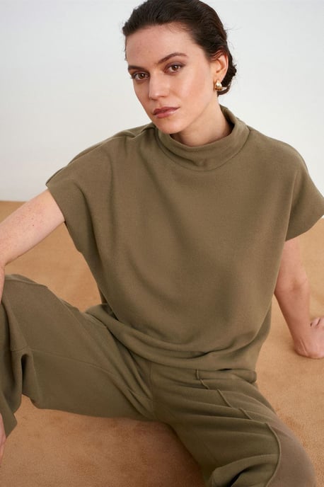 Rippstrick-Halbturtleneck-Bluse - Image 5