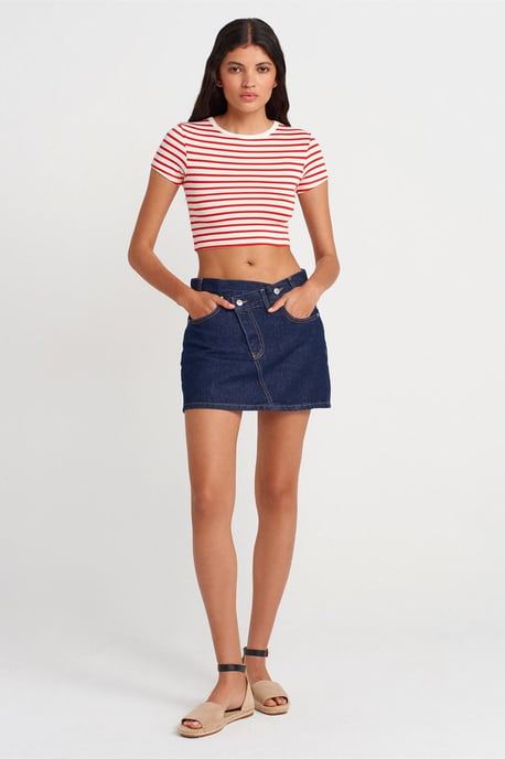 Gestreifte Cropped-Bluse - Image 4
