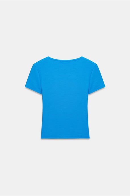 Slim Fit V-Ausschnitt Knöpfen Bluse - Image 6
