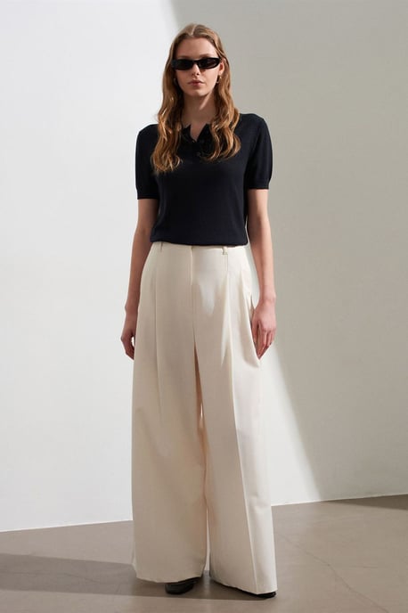 Damen Polokragen Knopfb blouse - Image 4