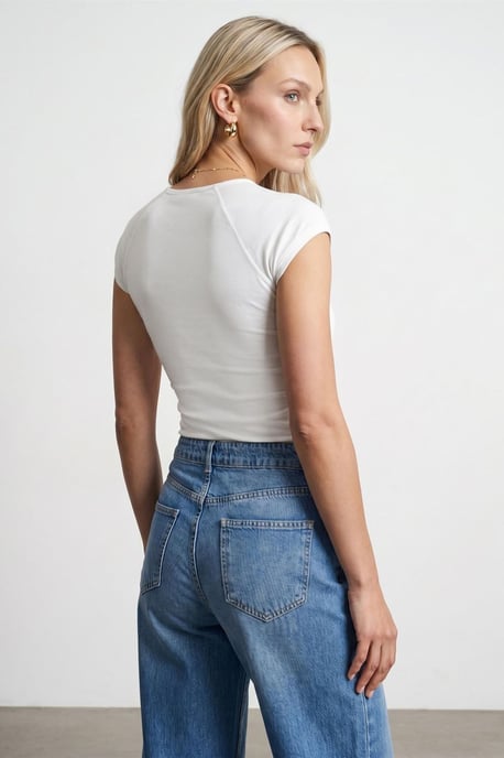 Slim Fit Crop-Jersey-Top - Image 2