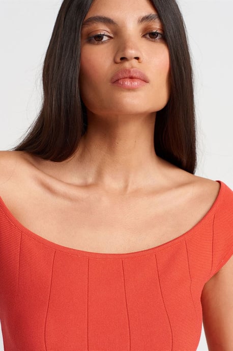 Taillierte Ripp-Optik Peplum-Bluse - Image 3