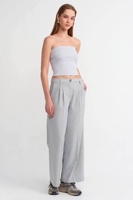 Damen Trägerloses Slim-Fit Cropped Top - Image 3