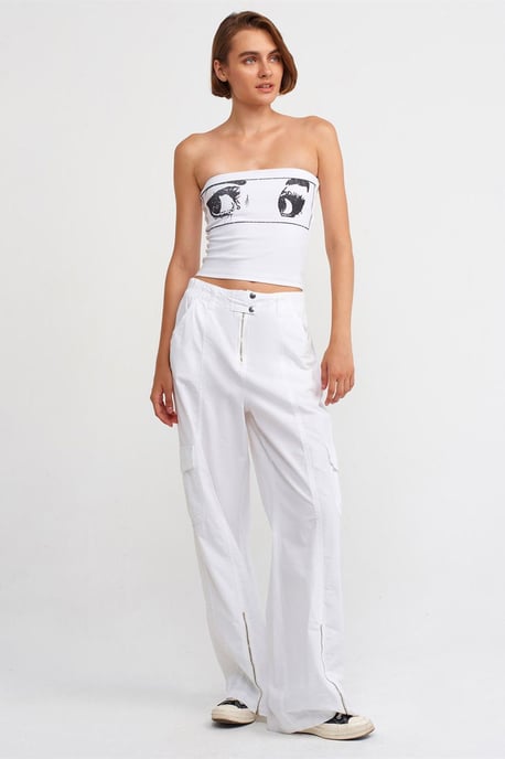 Bedrucktes Bustier-Crop-Top - Image 3