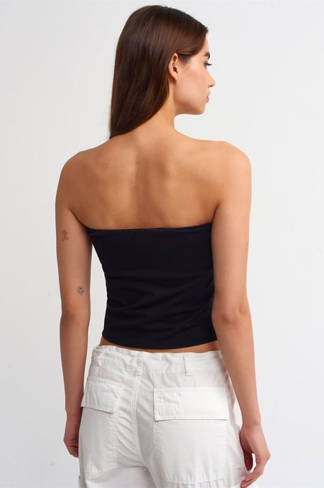 Hüftfreies Slim-Fit Cropped Top mit Stein-Detail - Image 2
