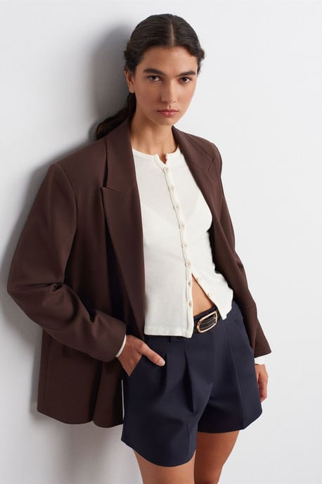 Rippstrick-Cardigan mit Knopfleiste - Image 1