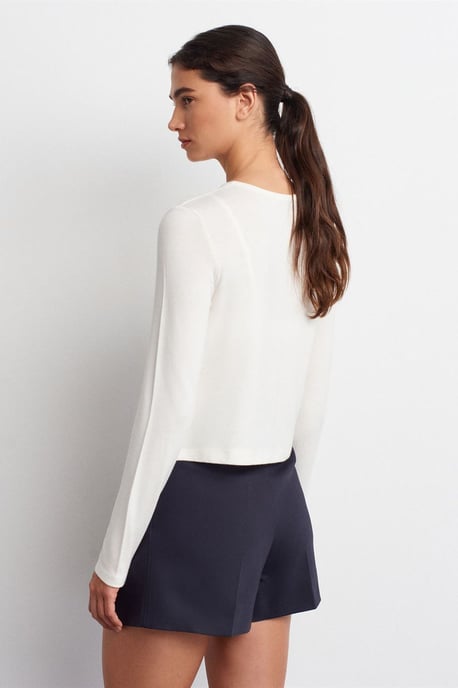 Rippstrick-Cardigan mit Knopfleiste - Image 2