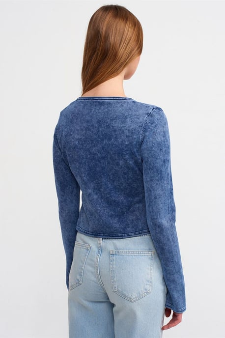 Baumwoll-Ripp-Strickjacke im Crop-Design - Image 2
