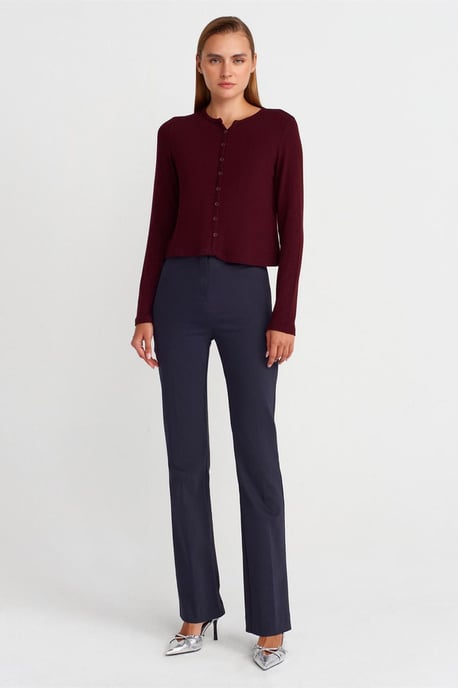 Rippstrick-Cardigan mit Knopfverschluss - Image 4