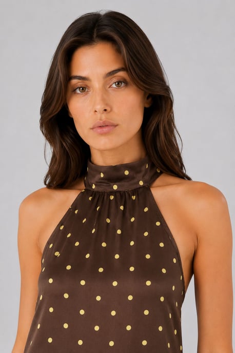 Punkte-Halter-Maxikleid - Image 2