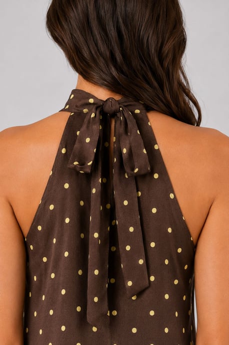 Punkte-Halter-Maxikleid - Image 4