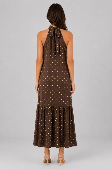 Punkte-Halter-Maxikleid - Image 6