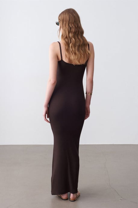 Rippenförmiges Bodycon-Maxikleid - Image 2