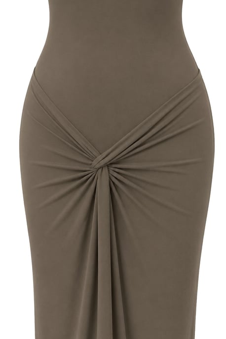 Bodycon Maxi Strickkleid mit Bootsausschnitt - Image 3