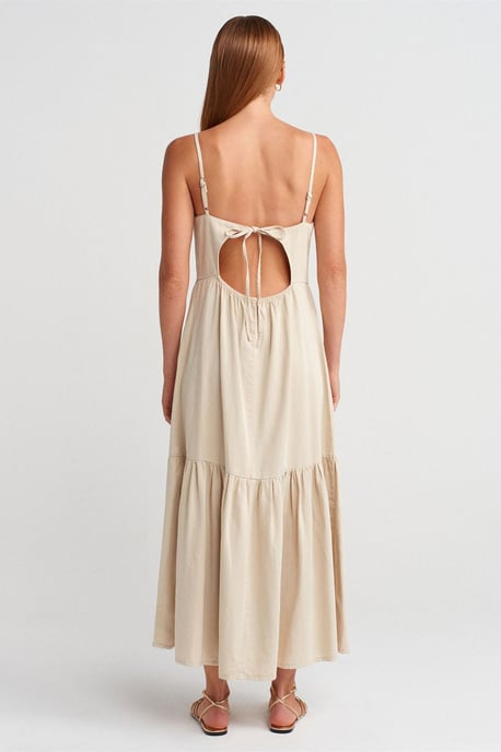 Ärmelloses A-Linie Maxi-Kleid mit Bindegürtel - Image 2