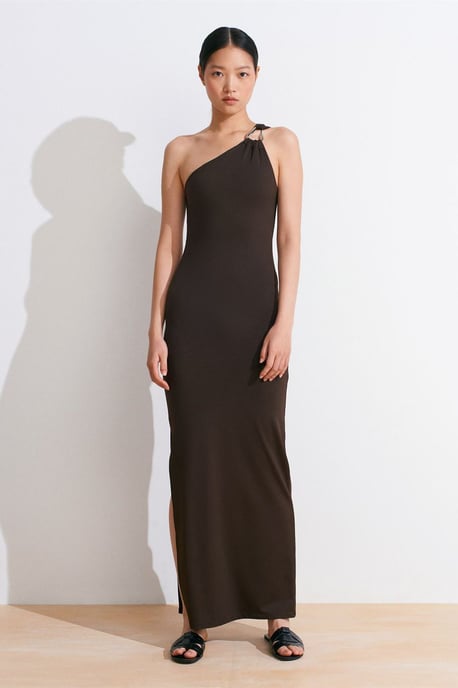 Asymmetrisches Maxikleid mit einem Ärmel - Image 5