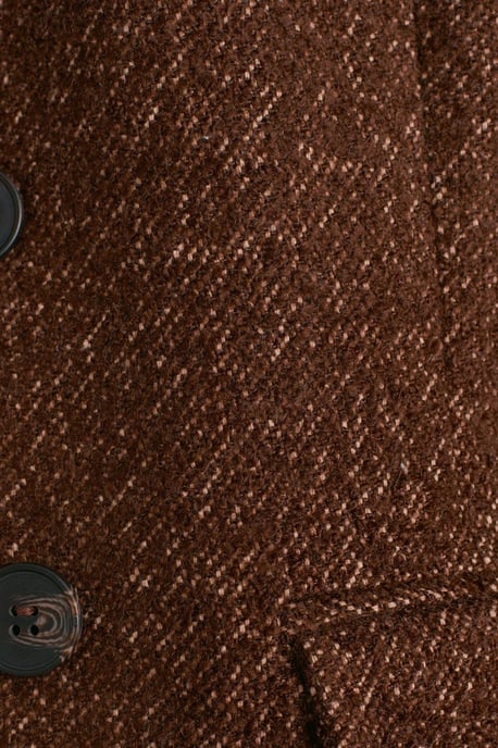 Strukturierter Tweed-Langer Mantel - Image 4