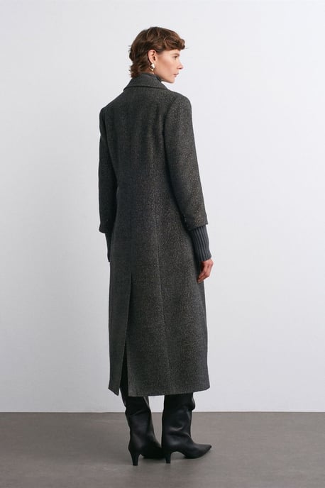 Strukturierten Tweed Langmantel - Image 2