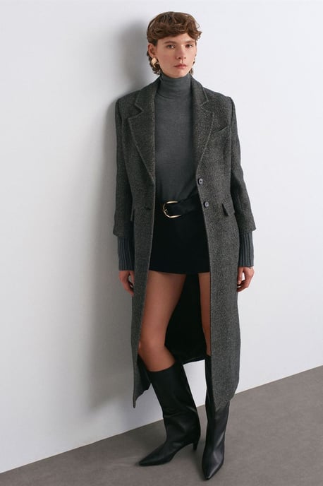 Strukturierten Tweed Langmantel - Image 5