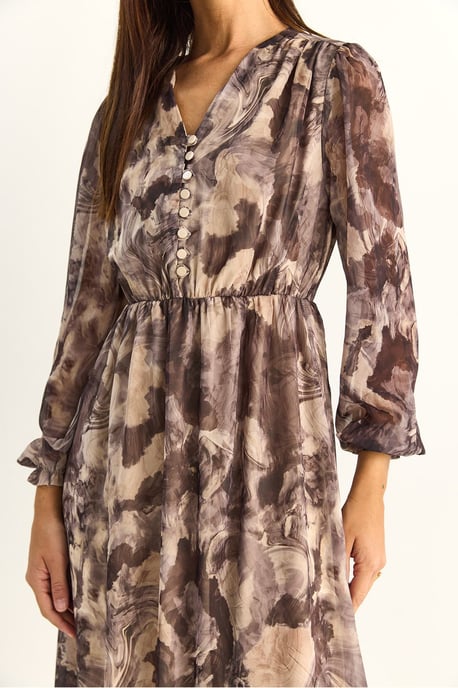 Paisley-V-Ausschnitt-Midikleid - Image 5