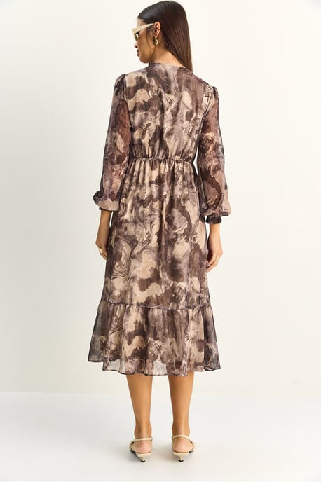 Paisley-V-Ausschnitt-Midikleid - Image 6