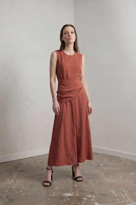 Ärmelloses A-Linien Midi-Kleid - Image 2