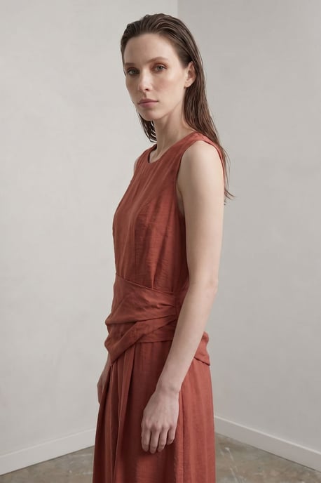 Ärmelloses A-Linien Midi-Kleid - Image 4