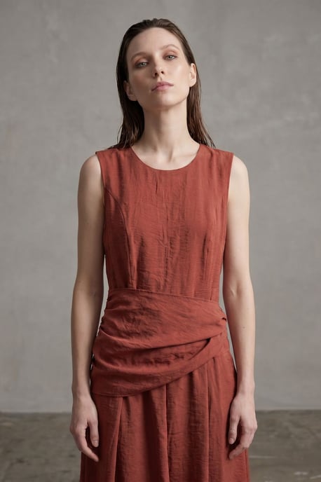 Ärmelloses A-Linien Midi-Kleid - Image 5