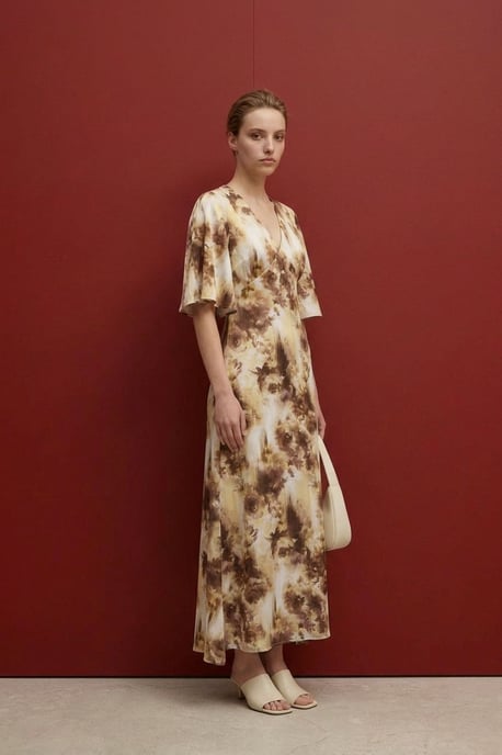 Abstraktes Print-Midi-Kleid - Image 5