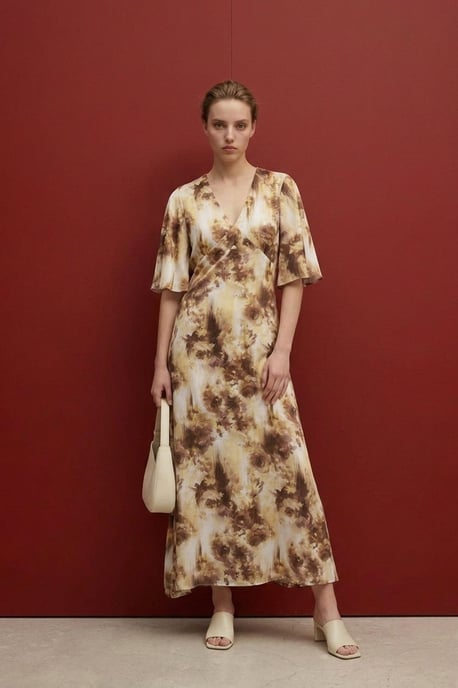 Abstraktes Print-Midi-Kleid - Image 6