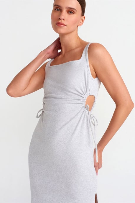 Ärmelloses Bodycon-Midi-Kleid mit Ausschnitt - Image 4