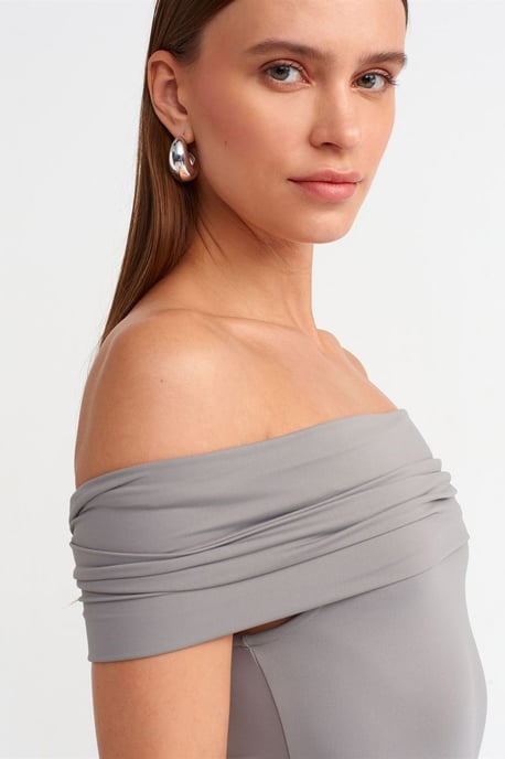 Schulterfreies Bodycon-Midi-Kleid - Image 4