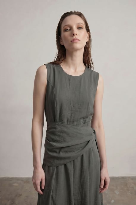 Ärmelloses A-Linien-Midi-Kleid - Image 6