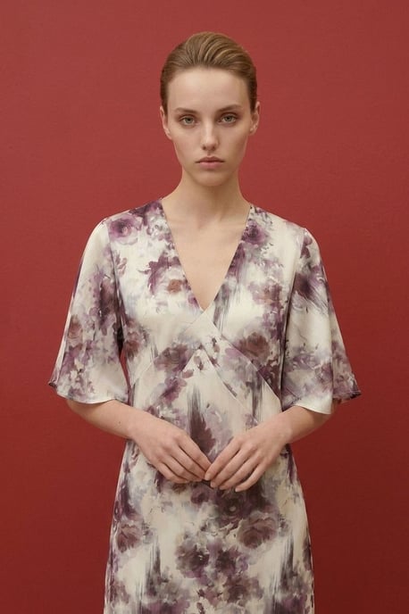 Abstraktes Print-Midi-Kleid - Image 2