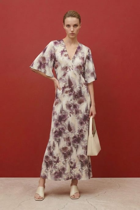 Abstraktes Print-Midi-Kleid - Image 6