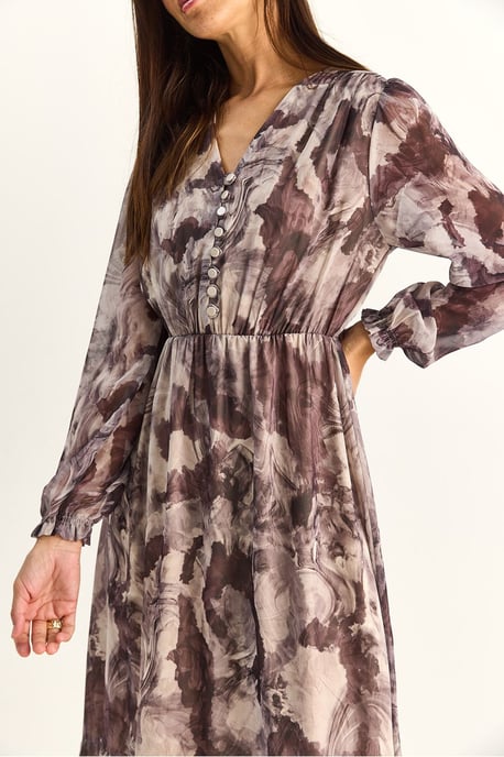 Paisley V-Ausschnitt Midikleid - Image 5