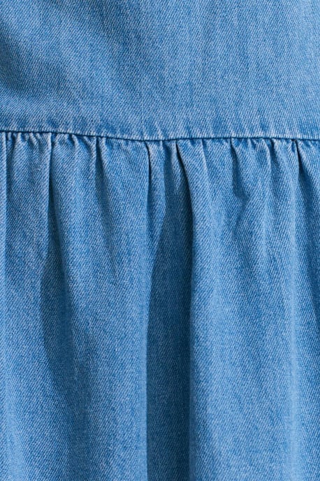 Damen Baumwoll-Denim-Midikleid - Image 3