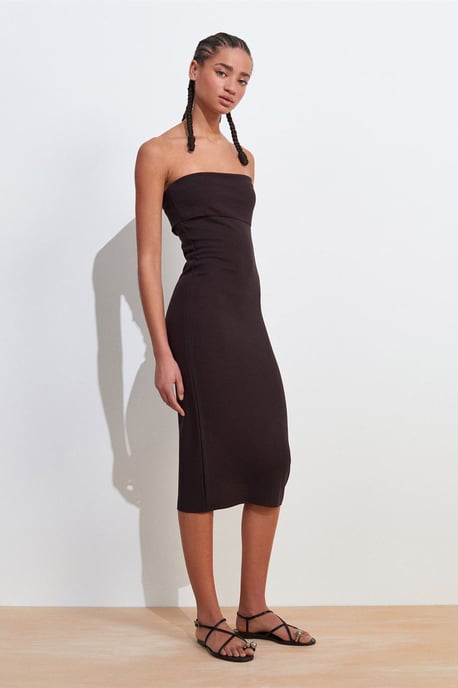 Halsloses Bodycon-Midi-Kleid - Image 3