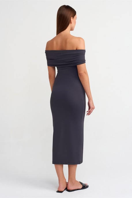 Schulterfreies Bodycon Midi-Kleid - Image 2