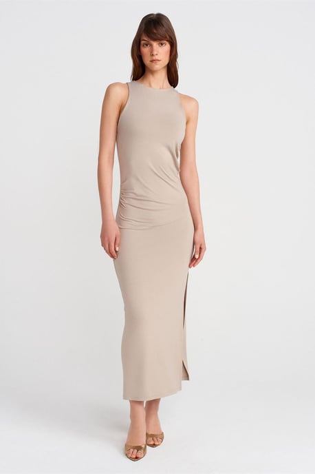 Ärmelloses Bodycon-Maxikleid mit Schlitz - Image 1